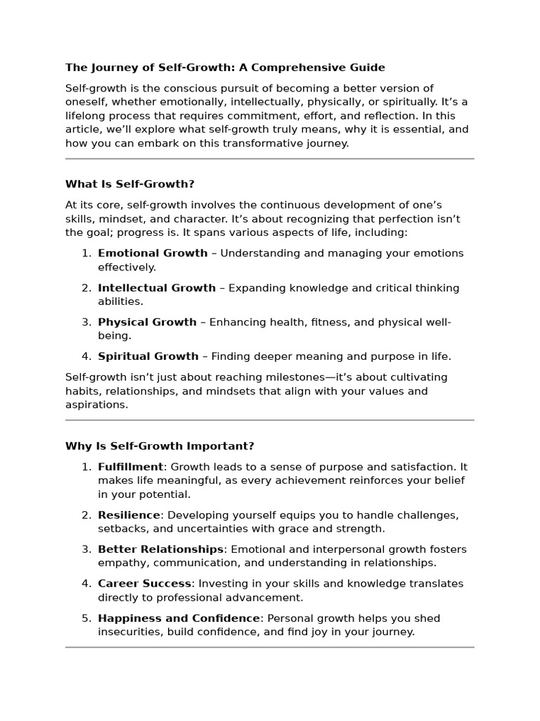 The Journey Of Self Pdf Goal Emotional Intelligence