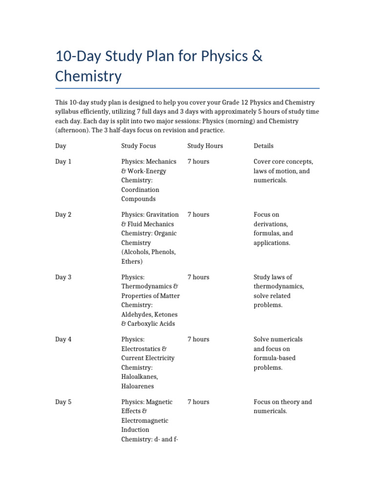10-day-study-plan-pdf-physics-chemistry