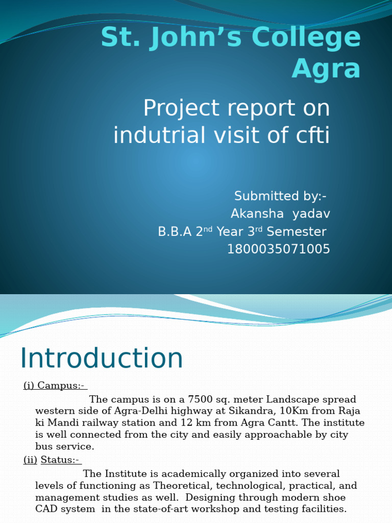 On Industrial Visit of Cfti - New | PDF | Shoe | Libraries
