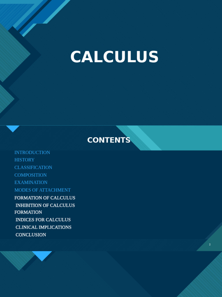 Calculus pdf dentistry branches