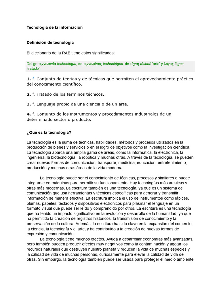 Tecnologías de La Información 1 | PDF | Periférico | Software libre