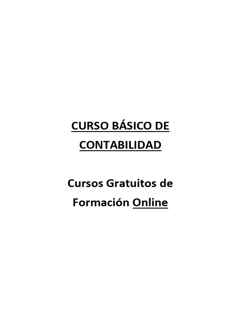 Curso Básico de Contabilidad Online | PDF | Contabilidad | Bancos