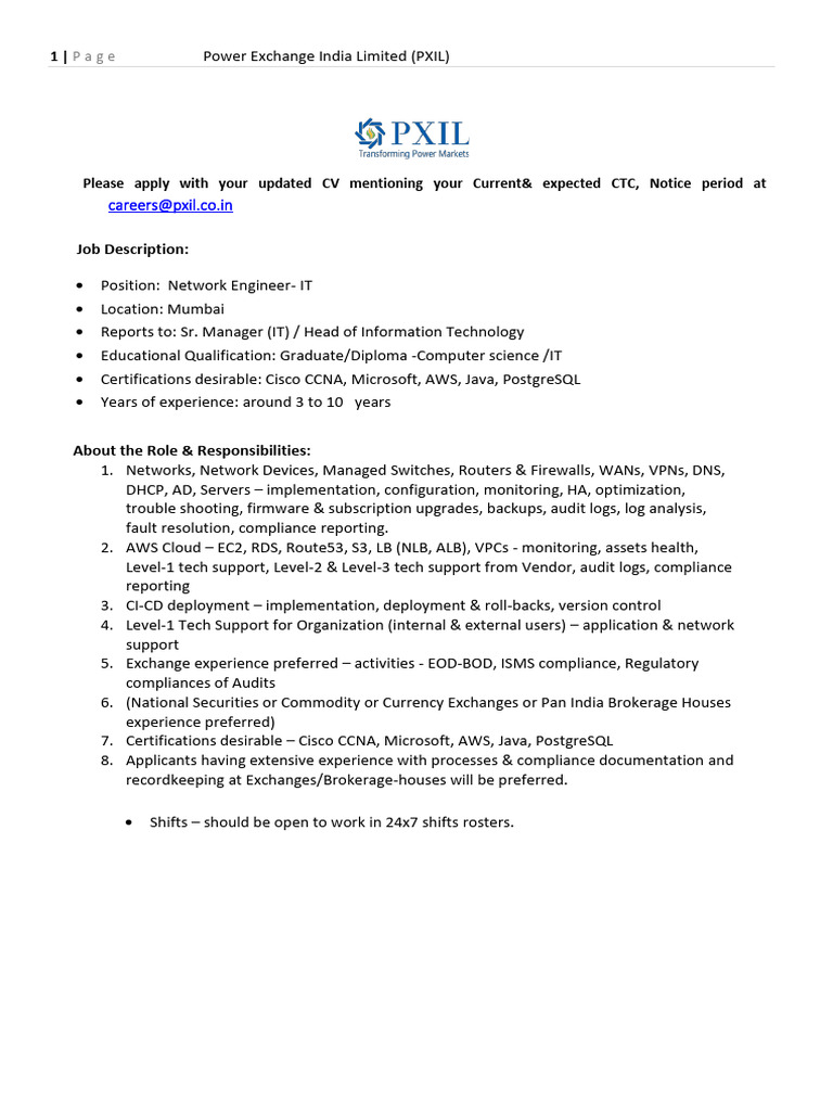 Network Engineer - IT | PDF