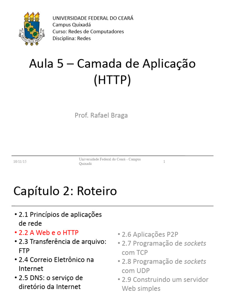 Entendendo o Protocolo HTTP e Aplicações Web | PDF | Modelo cliente ...