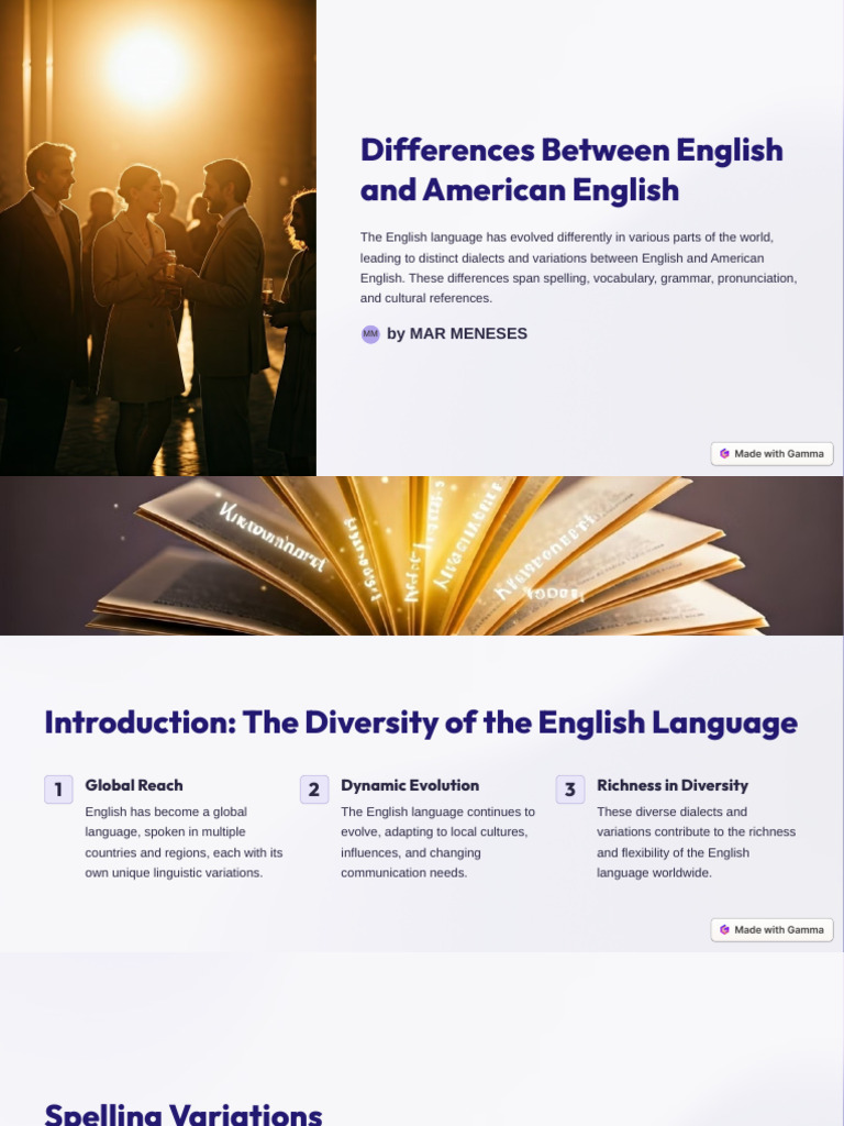 English vs American English Differences | PDF | English Language | Idiom