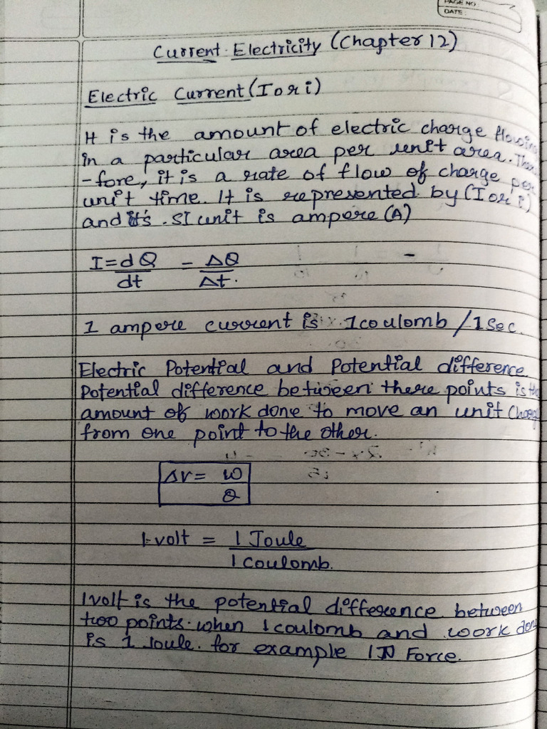 ELECTRICITY CHAPTER NOTES visual data 6