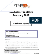 CBE Timtable Feb 2012 - 13 Jan 2012