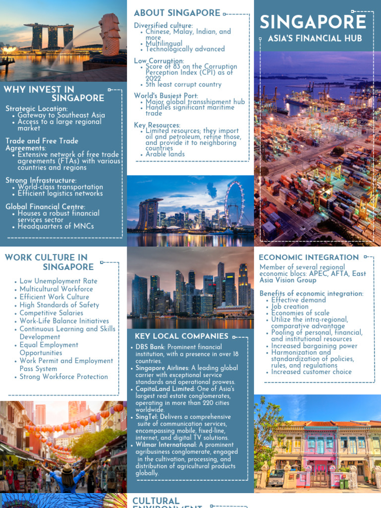 Invest in Singapore: Economic Benefits & Culture | PDF | Singapore ...