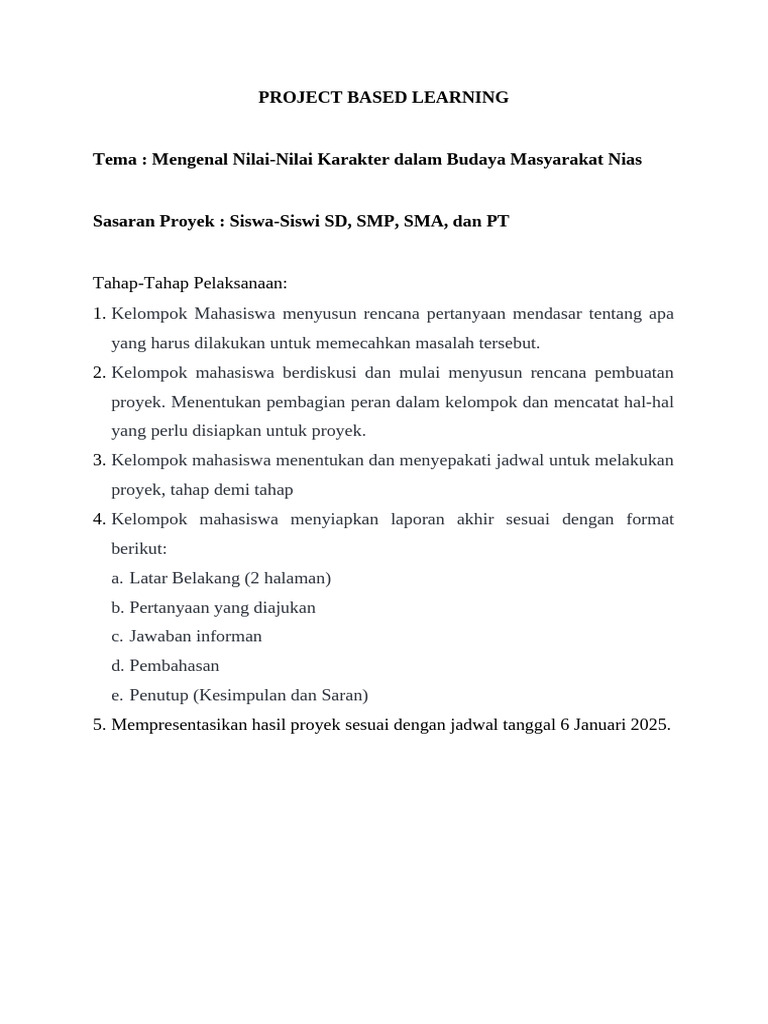 Project Based Learning | PDF