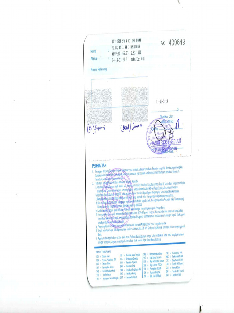 SDN 02 Delingan - Scan Rekening | PDF
