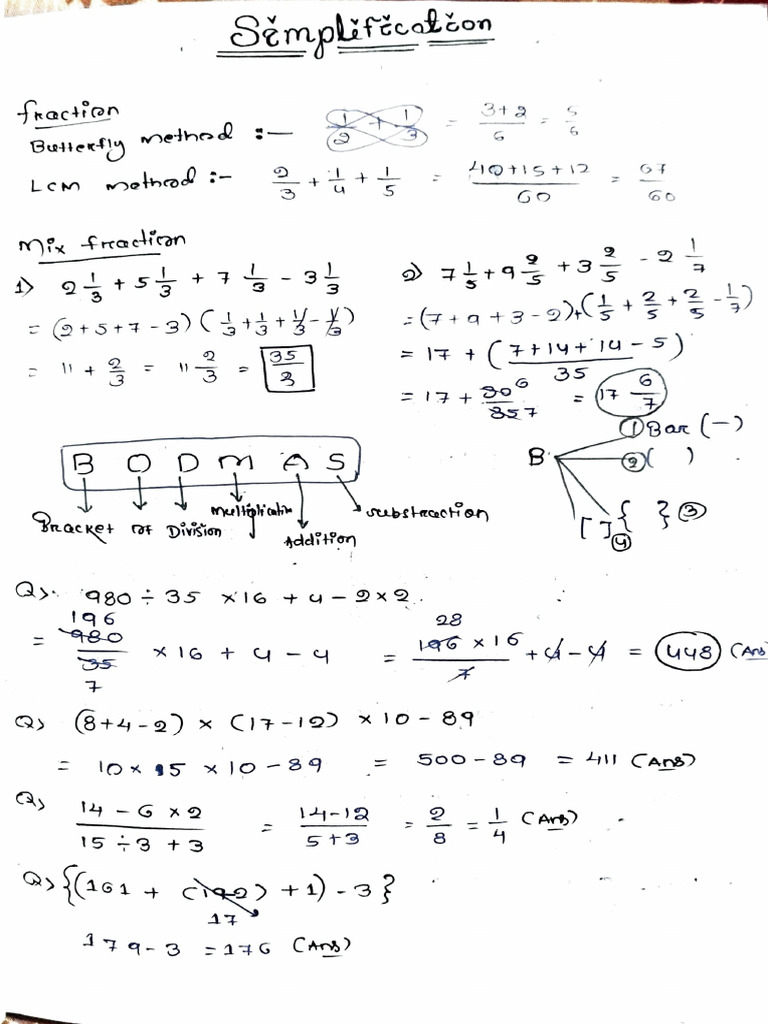Math Simplification | PDF