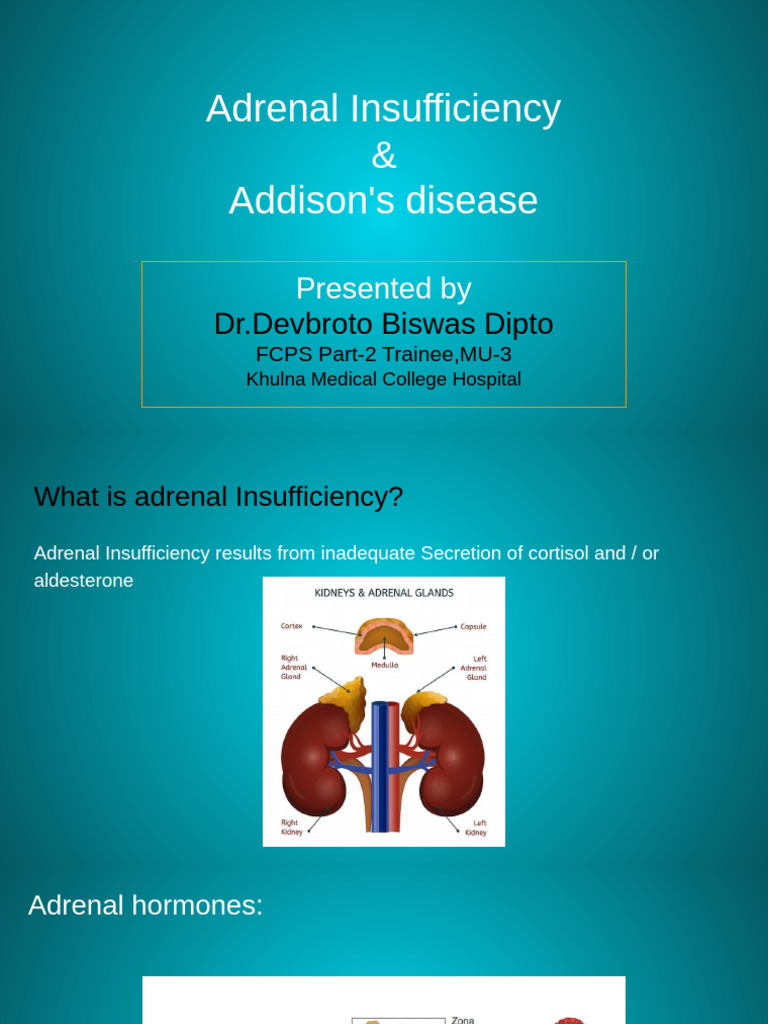 Adrenal Insufficiency | PDF | Adrenal Gland | Diseases And Disorders
