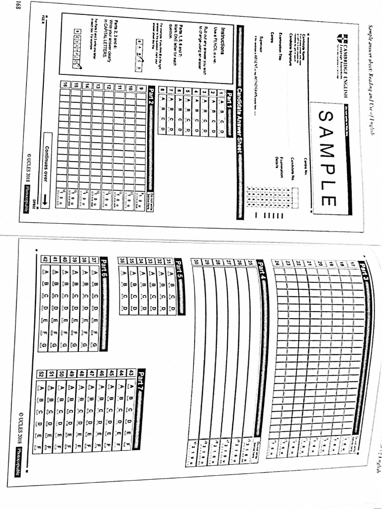 Answer Sheets | PDF