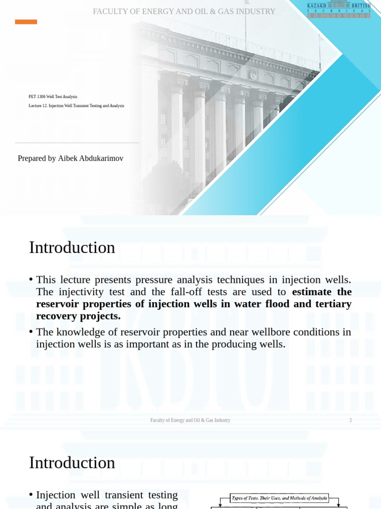 Lecture 12. Injection Well Transient Testing and Analysis | PDF ...