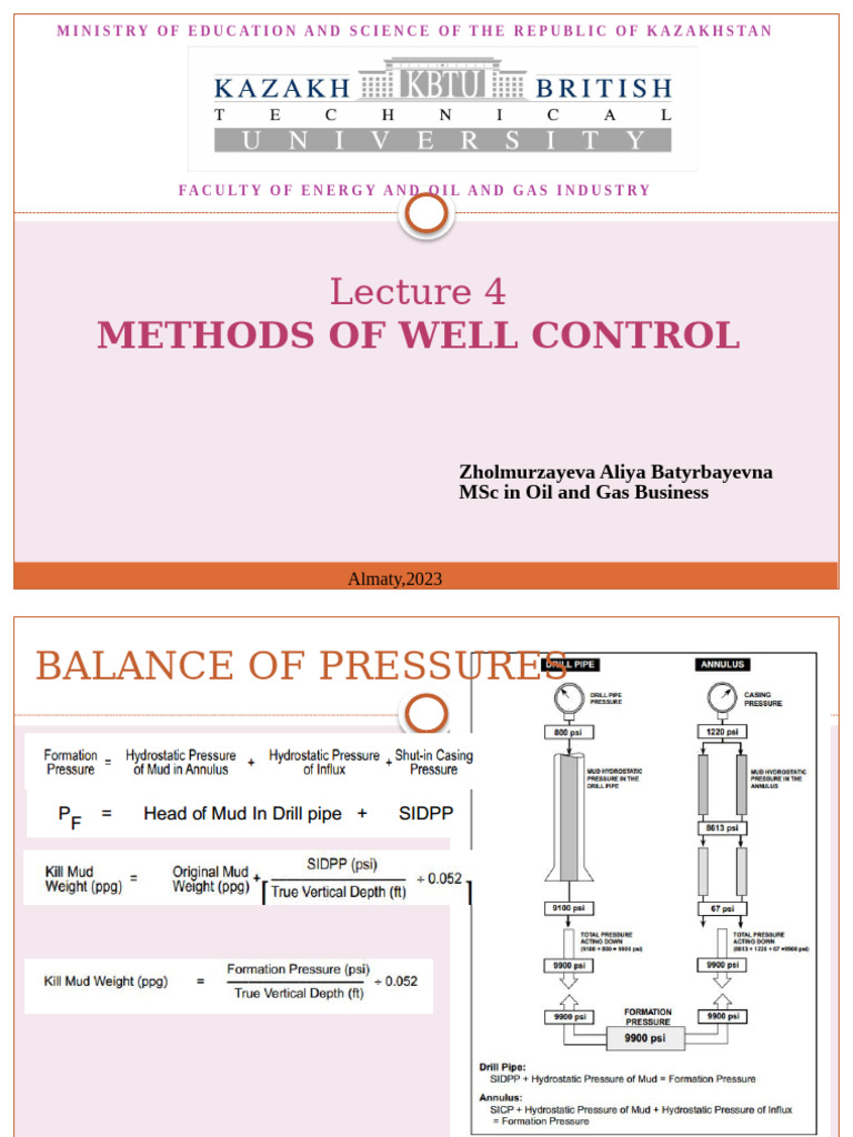 Well Control Methods in Oil & Gas | PDF | Chemical Engineering