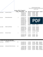 spring 2012 schedule - nutrition sept 11 intake