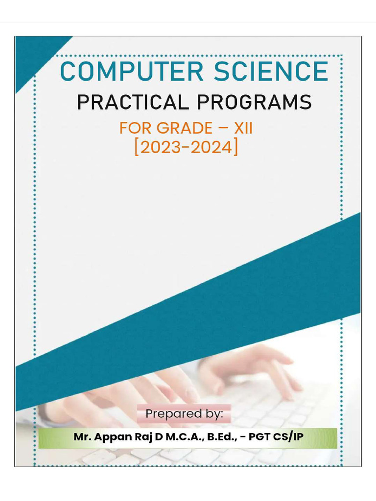 Computer Science Lab Record | PDF