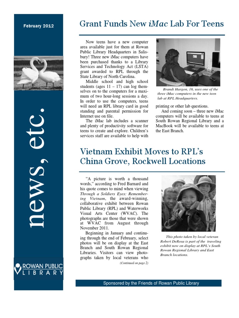 New iMac Lab for Teens at RPL | PDF | Libraries | Library And Museum