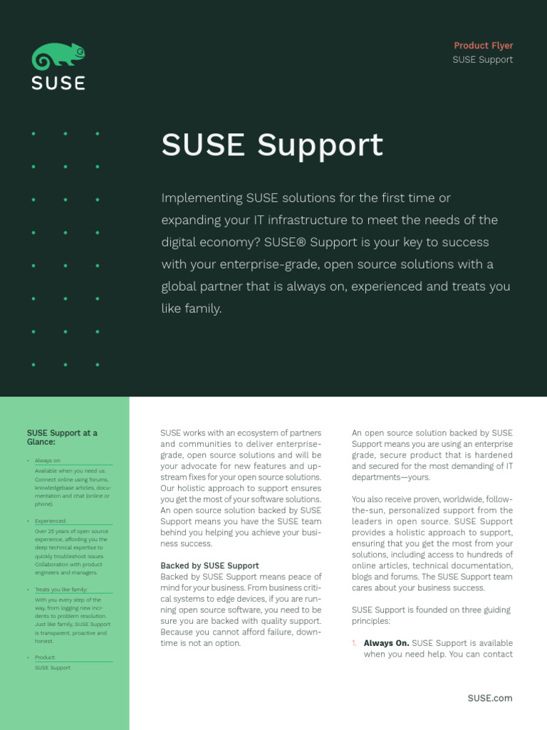 suse_support_flyer | PDF | Information Technology | Computing