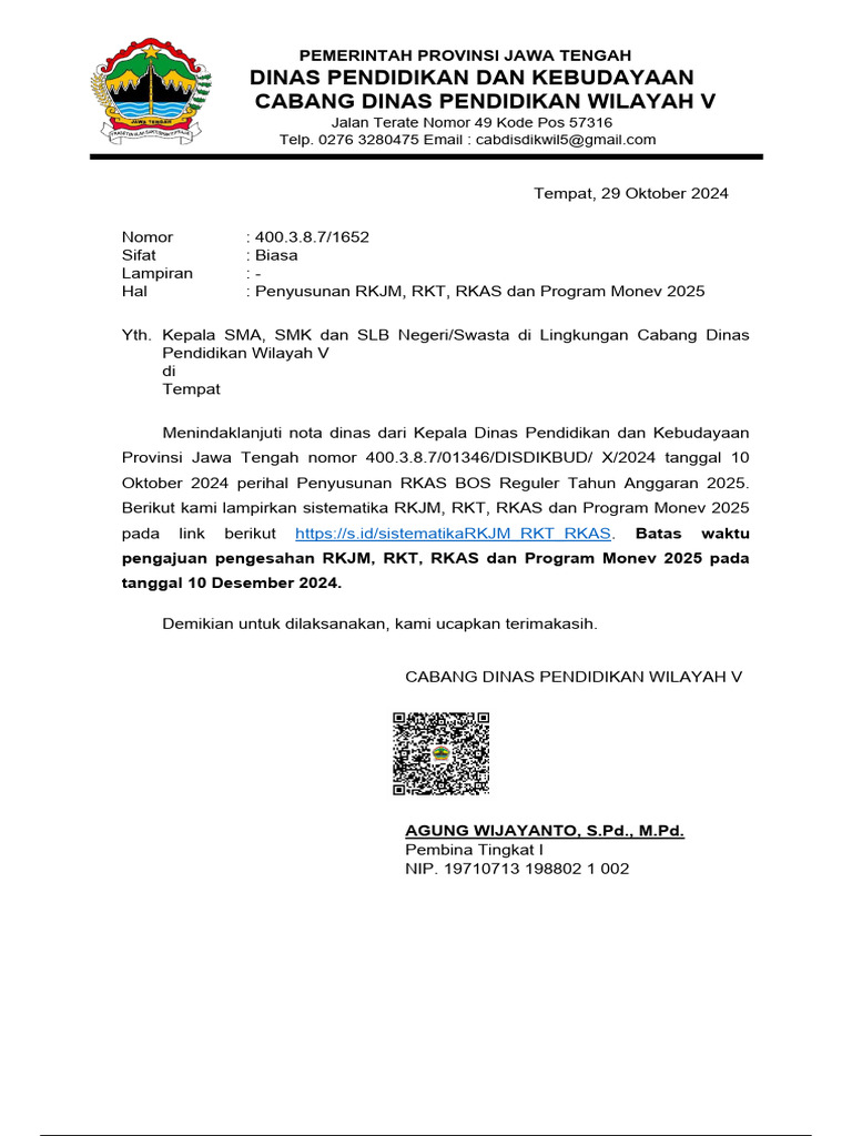Penyusunan RKJM, RKT, RKAS 2025 | PDF
