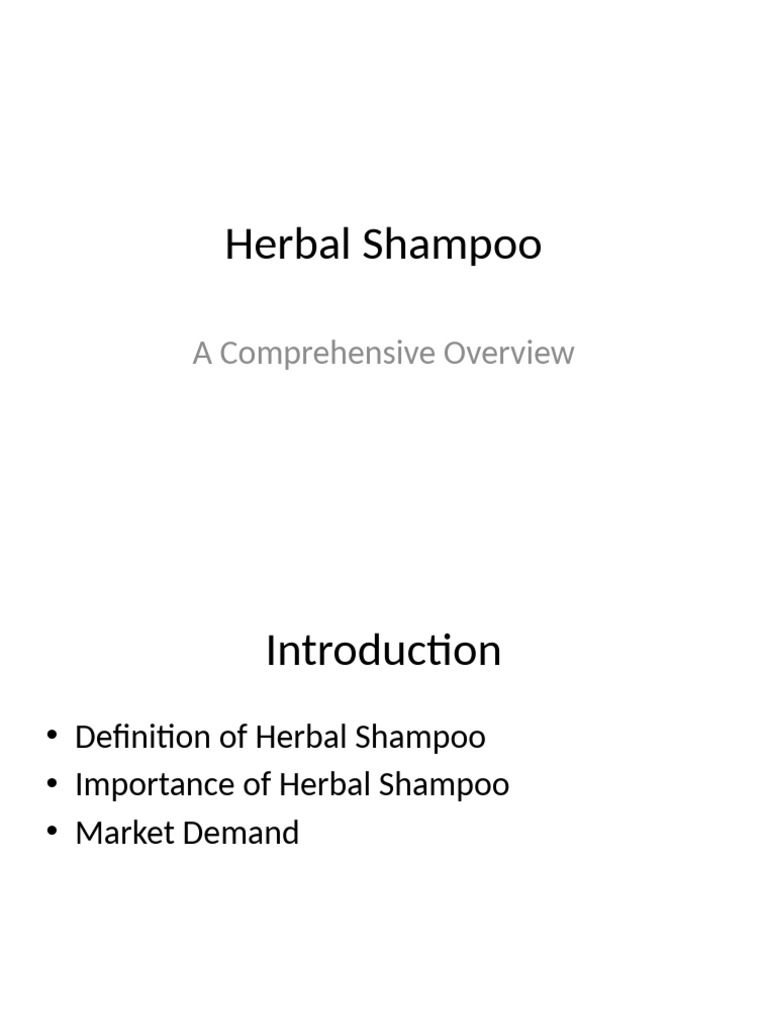 Comprehensive Guide to Herbal Shampoo | PDF | Shampoo | Brand
