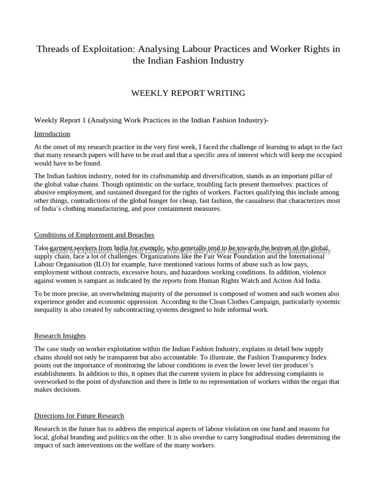 REPORT LRLW | PDF | Migrant Worker | Occupational Safety And Health