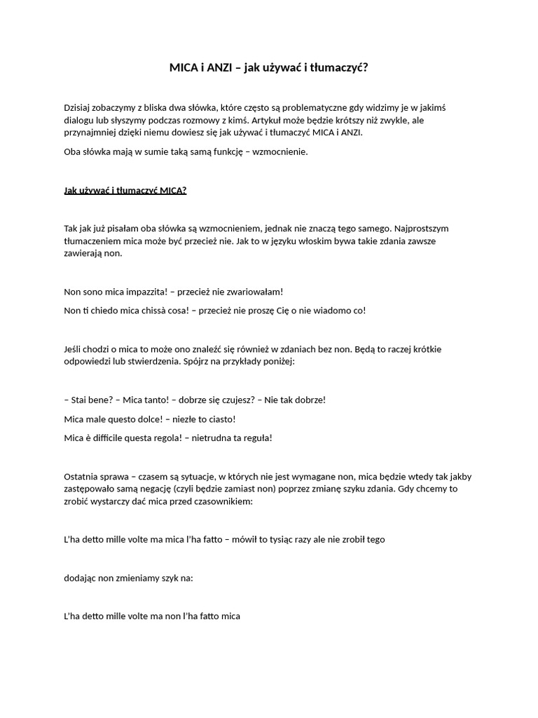 MICA I ANZI | PDF