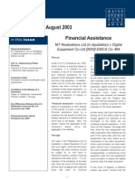 Finance Update - August 2003: Financial Assistance