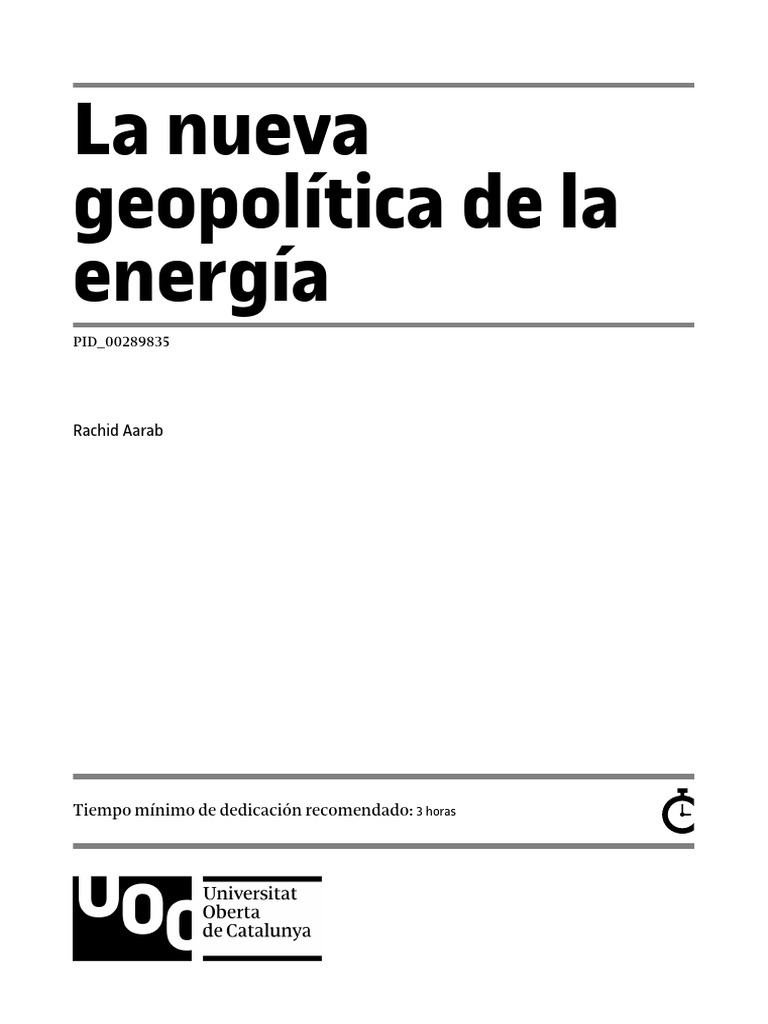 Módulo La Nueva Energía Pec3 Geopolítica | PDF | Petróleo | OPEP