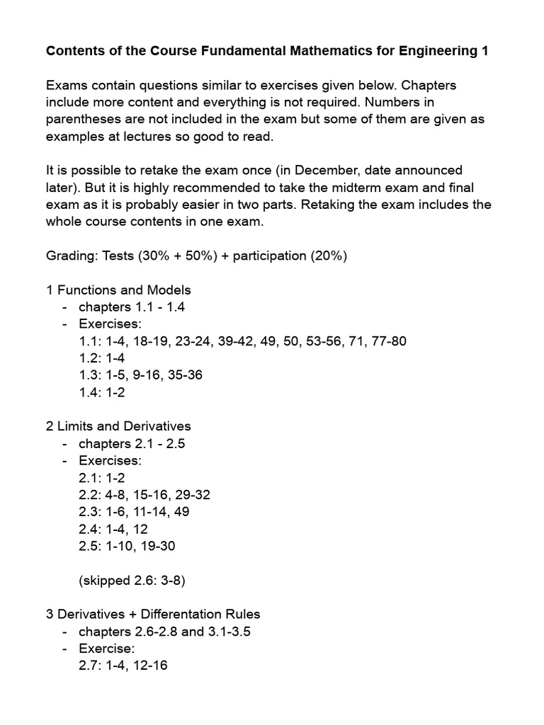 Contents Math For Engineers Tuesday Pdf