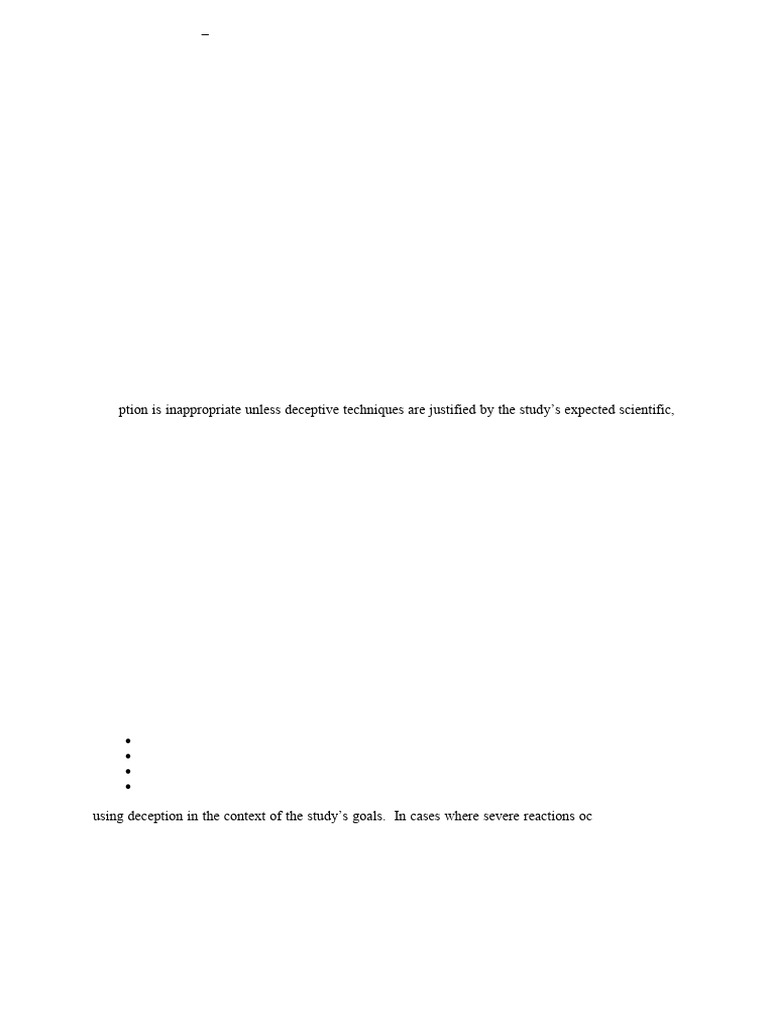 Client service Department | PDF | Deception | Informed Consent
