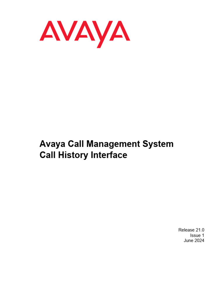 Avaya CMS Call History Interface R21.0 June 2014 | PDF | Integer ...