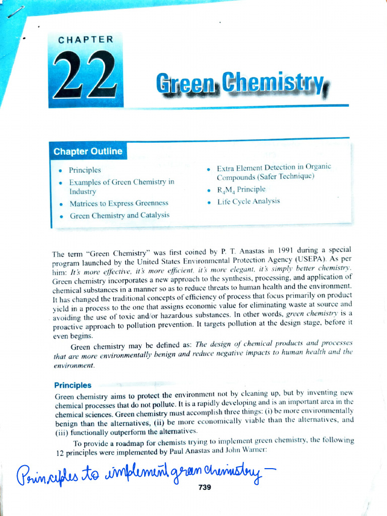 Green Chemistry | PDF | Supercritical Fluid | Chemistry