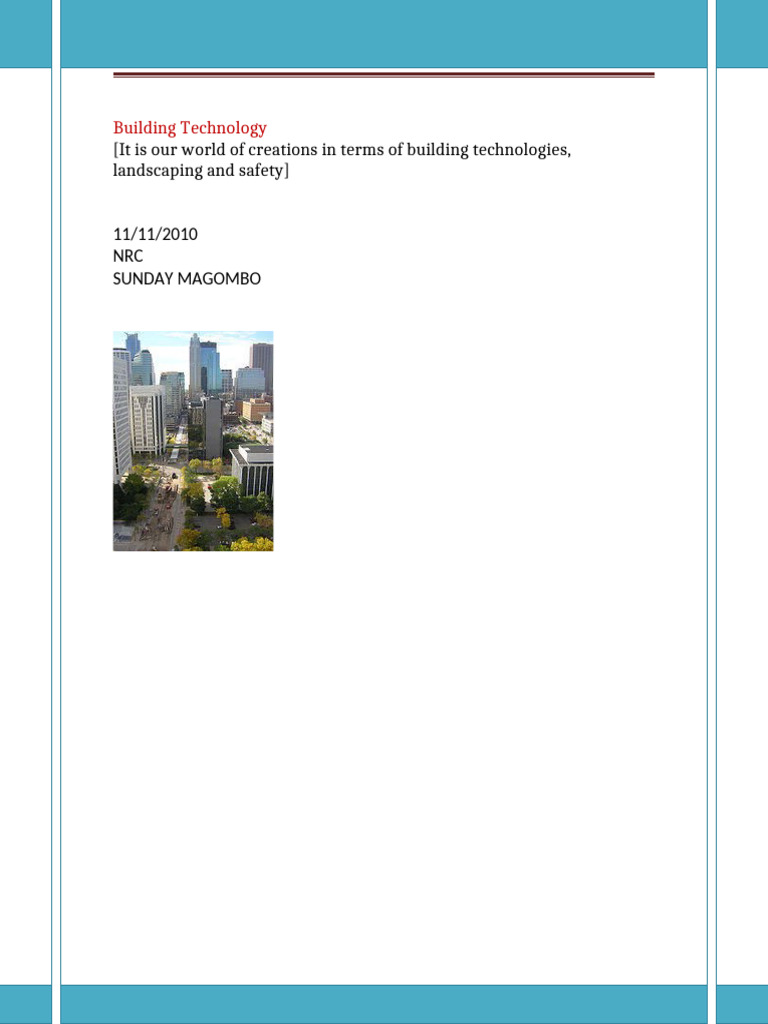 Building Technology and Maintenance Guide | PDF | Concrete | Lumber