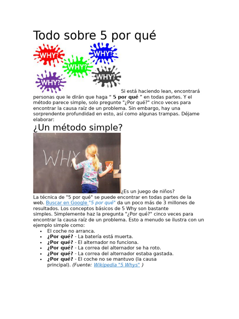 Guía completa sobre la técnica 5 por qué | PDF