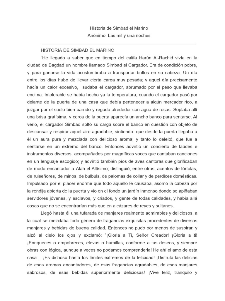 Aventuras de Simbad el Marino | PDF