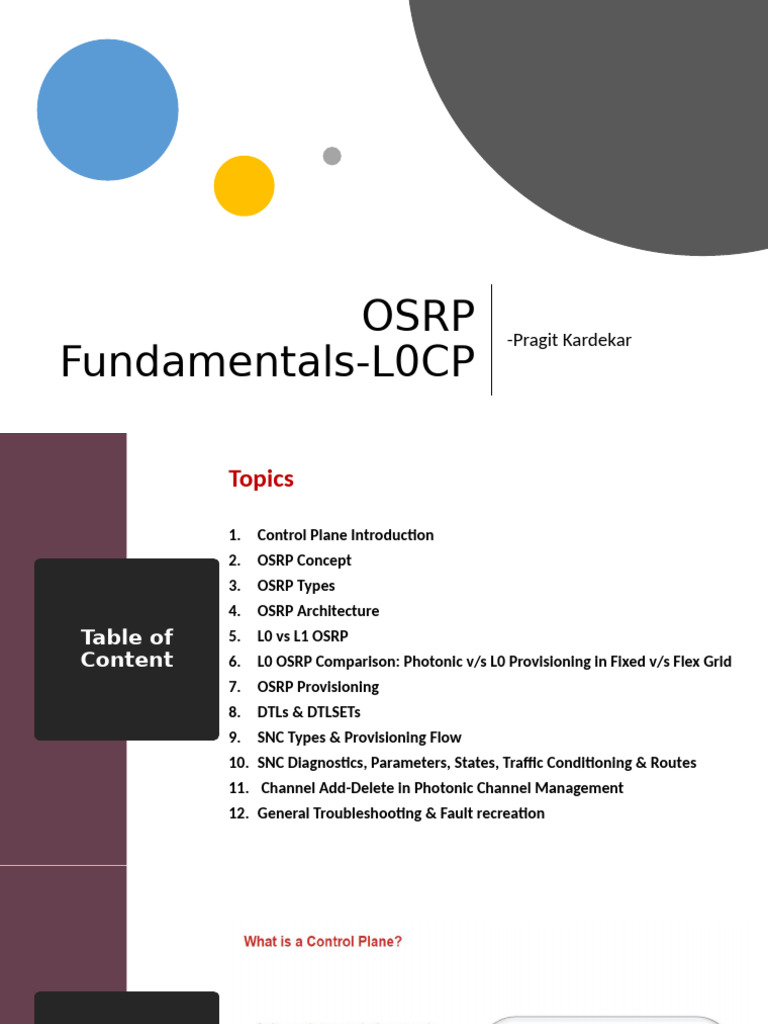 OSRP Protocol Overview and Provisioning | PDF | Data Transmission ...