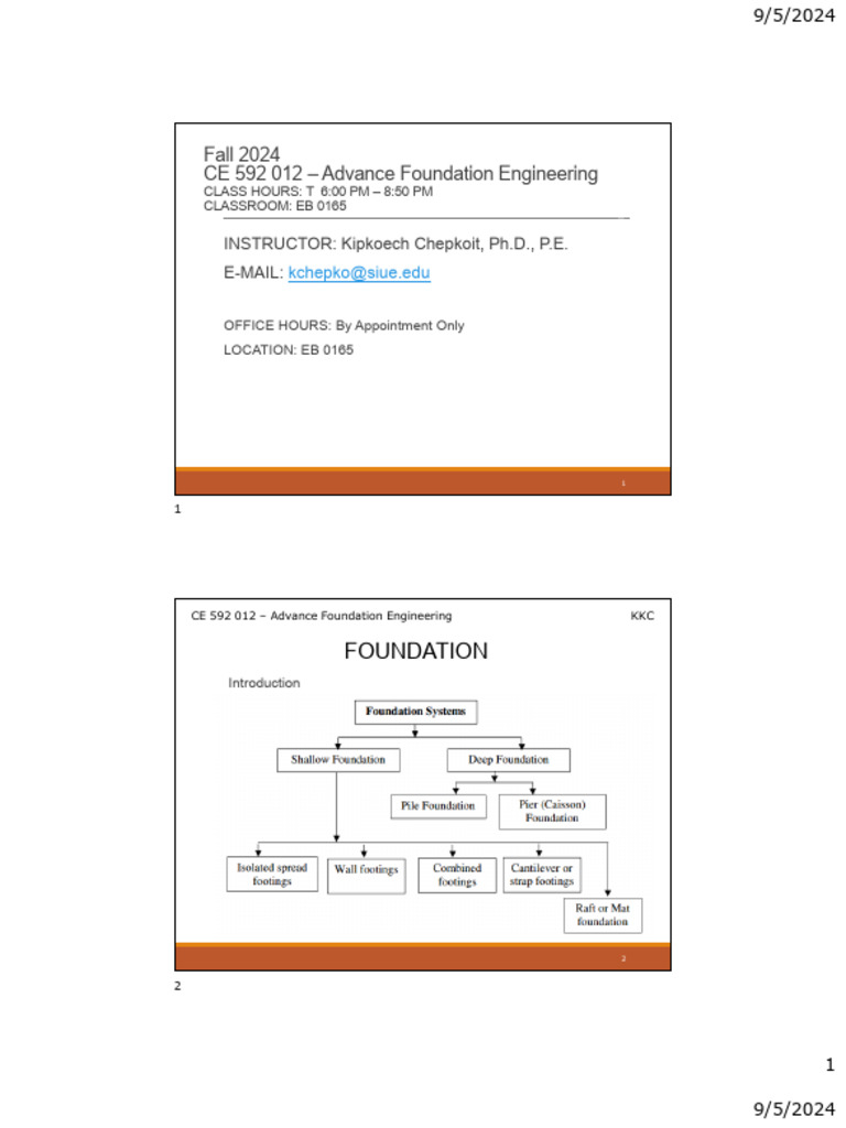 Advanced Foundation Engineering Course | PDF | Foundation (Engineering ...