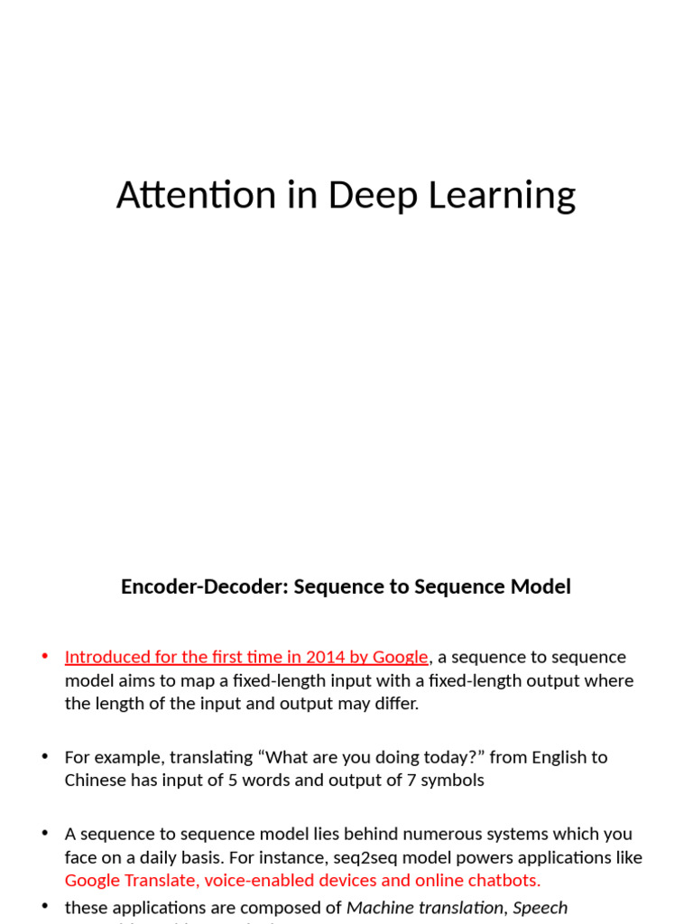 L22 - Attention in Deep Learning | PDF | Algorithms | Computational ...