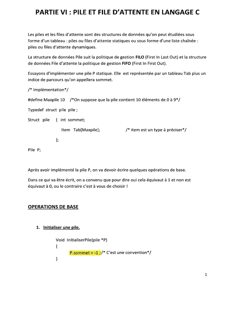 Chapitre Pile Et File | PDF