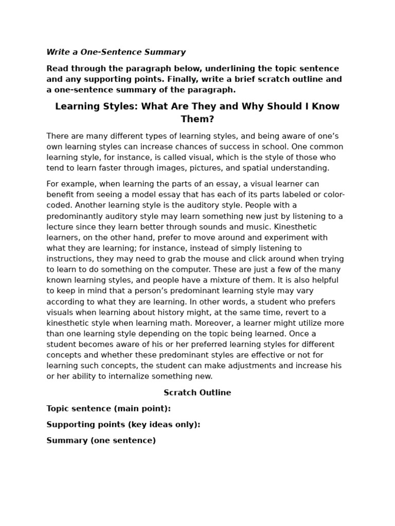 2024_Write one sentence summary | PDF
