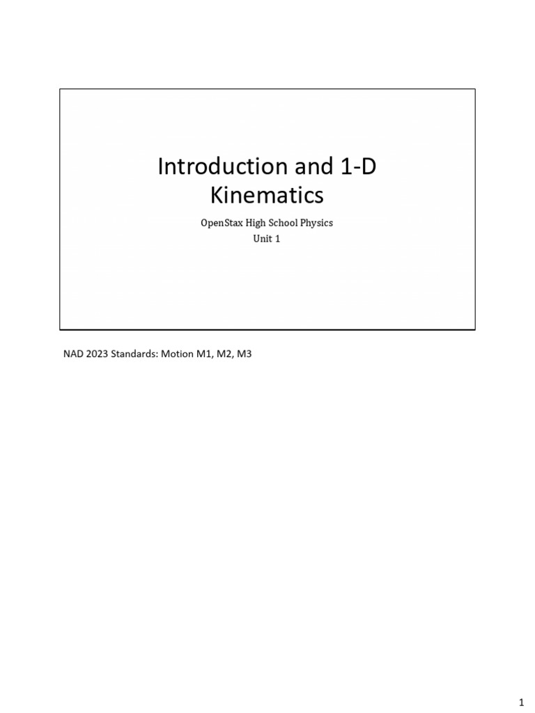 Intro to Kinematics in Physics | PDF | Euclidean Vector | Acceleration