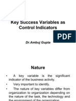 Copy of Key Success Variables as Control Indicators