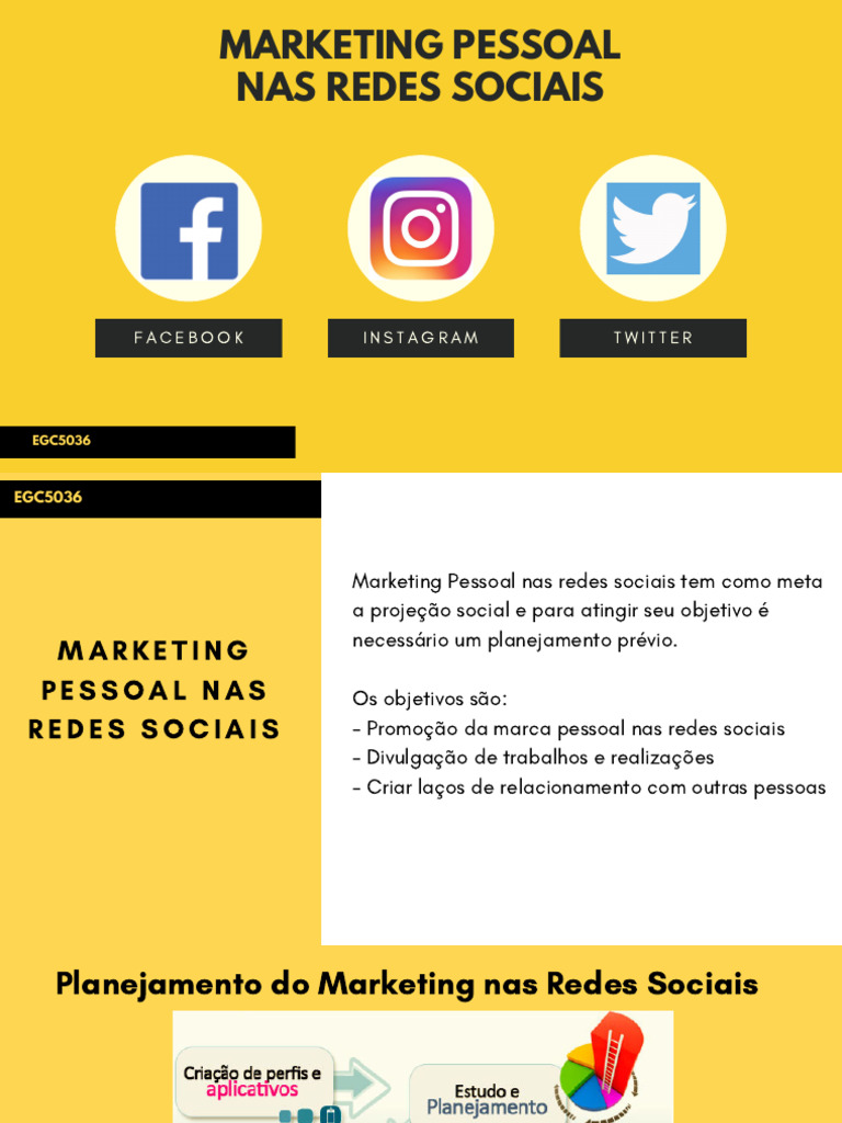 Dicas de Marketing Pessoal no Instagram | PDF | Hashtag | Facebook