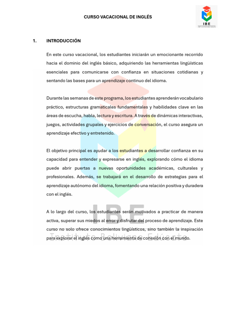 INGLES | PDF | Aprendizaje | Idioma en Inglés