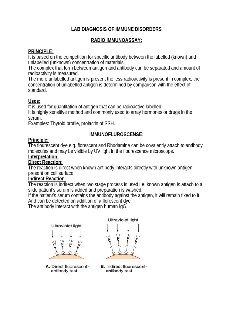 Lab Diagnosis Techniques for Immune Disorders | PDF | Antibody ...