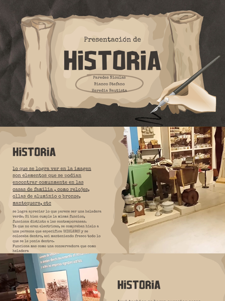 Presentación de Historia Proyecto Trabajo Papel Antiguo Vintage Marrón ...