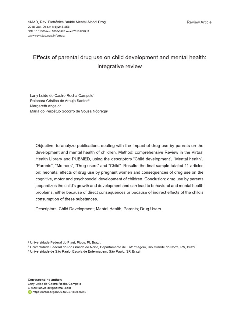 Impact of Parental Drug Use on Child Development | PDF | Prenatal ...