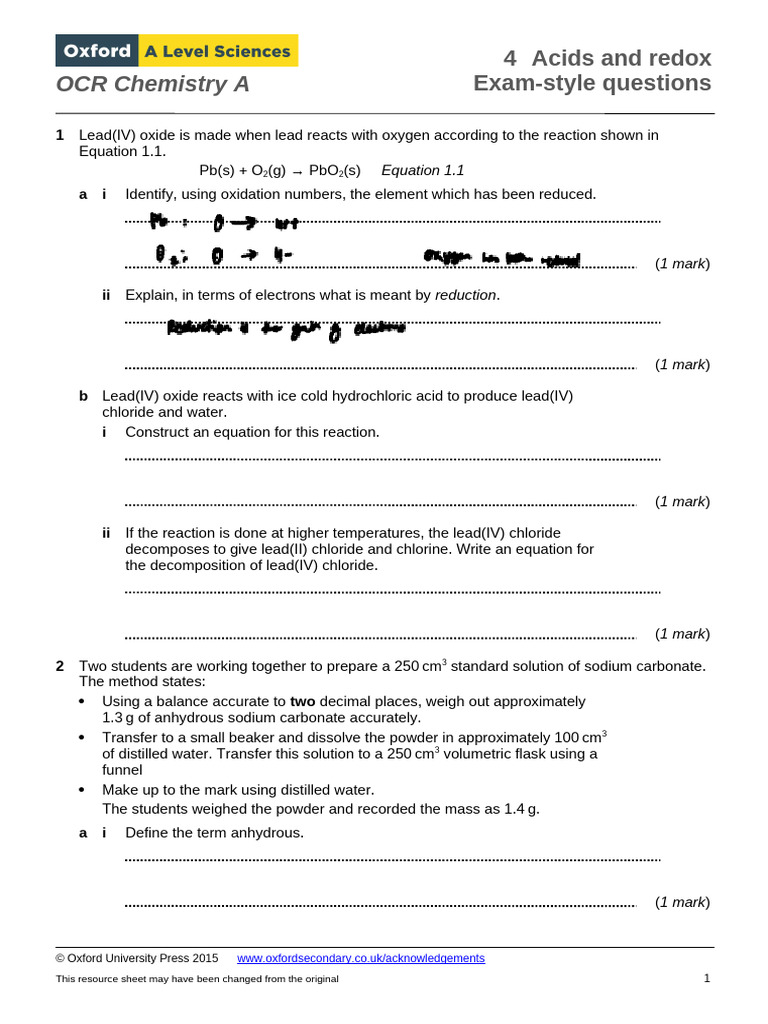 Ch4 Test | PDF | Chemistry | Titration