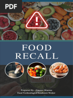FSSAI Food Recall Plan Guidelines | PDF | Food Safety | Safety